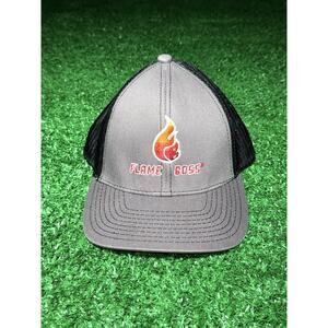 Flame Boss Unisex Embroidered Trucker Hat Mesh Back Adjustable Baseball Cap